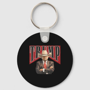 Western Trump Cowboy Tee Take America Back Trump D Keychain