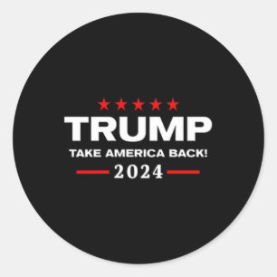 Western Trump Cowboy You Missed Trump 2024 Usa Fla Classic Round Sticker