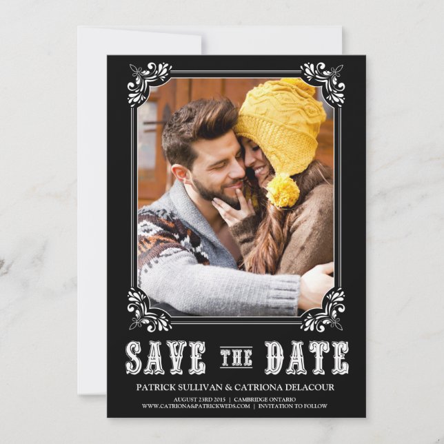 WESTERN TYPOGRAPHY SAVE THE DATE ANNOUNCEMENT (Front)