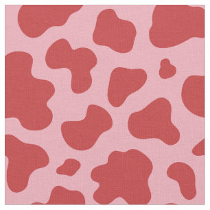 Western Valentines Day Cow Print Cowgirl Pink Red Fabric