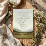 Western Valley Rustic Elegant QR Code Wedding Invitation<br><div class="desc">Western Valley Rustic Elegant QR Code Wedding</div>