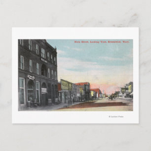 Western View from Main StreetKennewick, WA Postcard