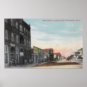 Western View from Main StreetKennewick, WA Poster