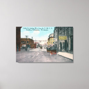 Western View of Holly Street from YMCA Bldg Canvas Print