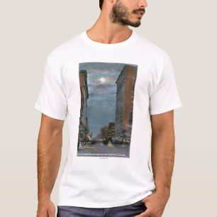Western View of Riverside Avenue at Night T-Shirt