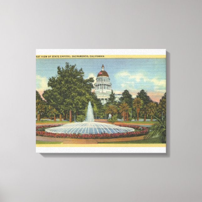 Western View of the State Capitol Canvas Print (Front)