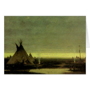 Western vintage, camp indien à Dawn par Tavernier