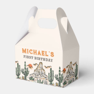 Western Vintage Desert Rodeo 1st Birthday  Favor Box