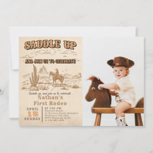 Western Vintage Rodeo Birthday Invitation