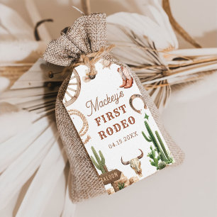 Western Vintage Rodeo Cowboy Gift Tag