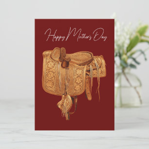 Western,Vintage,Saddle,Country, Mother's Day Holiday Card