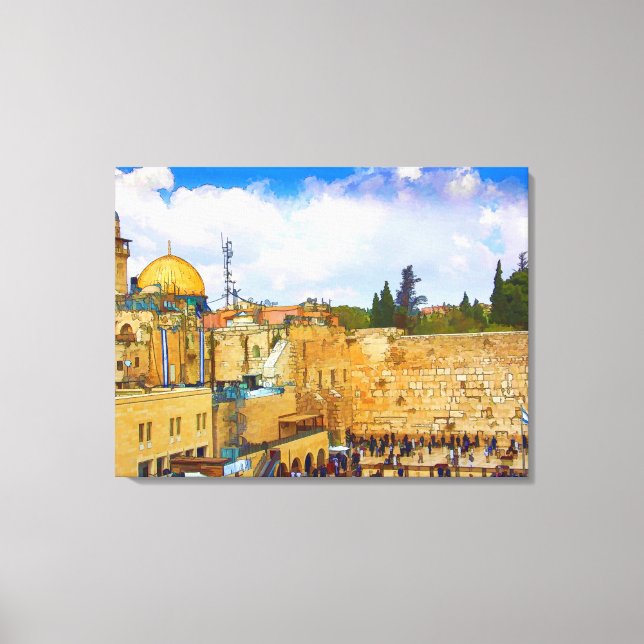 Western Wall in Jerusalem (Wall of Sorrow) Canvas (Front)