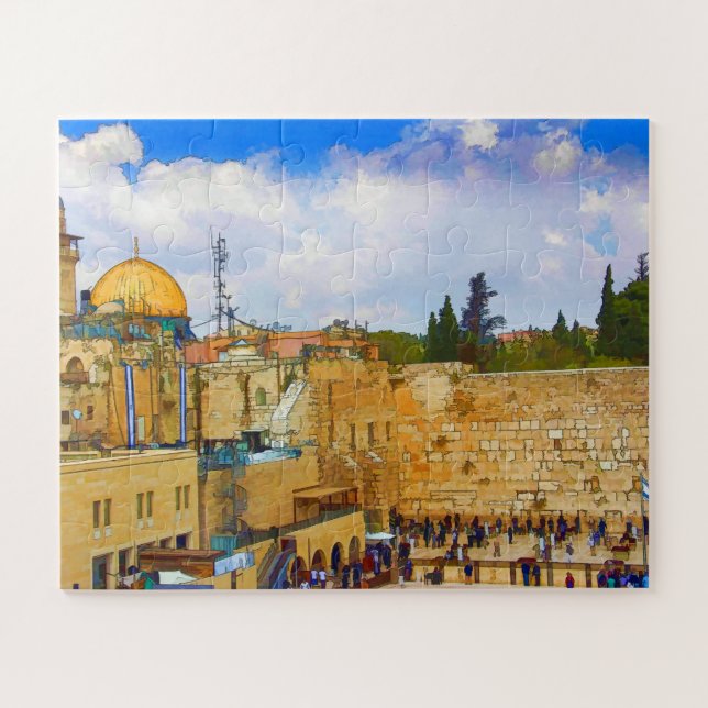 Western Wall in Jerusalem (Wall of Sorrow) Jigsaw Puzzle (Horizontal)