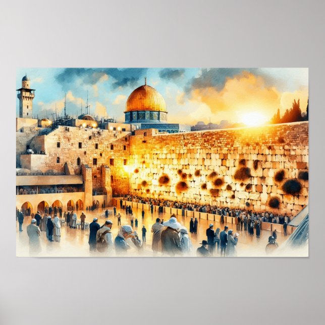 Western Wall Jerusalem Poster (Front)