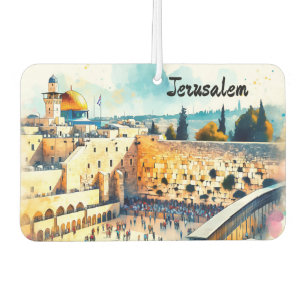 Western Wall Kotel Water Colour Art Air Freshener