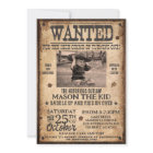 Western Wanted Birthday Invitation