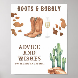 Western wedding - Advice and Wishes for Newlyweds Poster