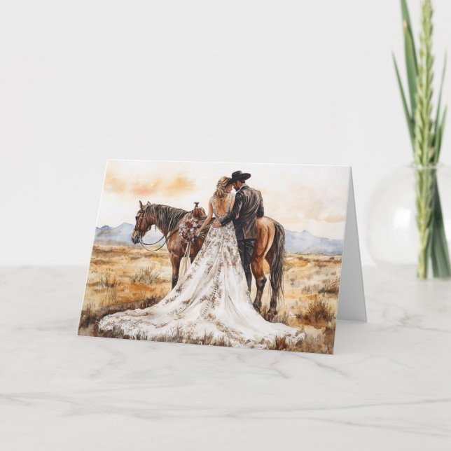 Western Wedding Blessings for Love & Joy Card (Front)