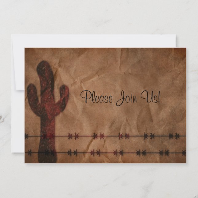 Western Wedding Invitation (Front)