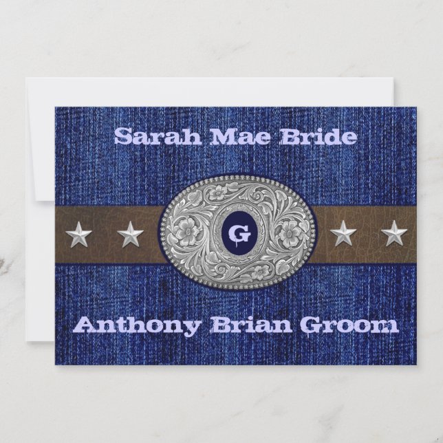 Western Wedding Invitations - 5" x 7" (Front)