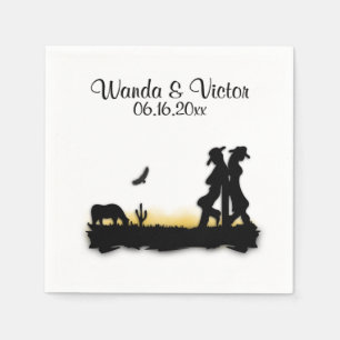Western Wedding Personalized Napkin