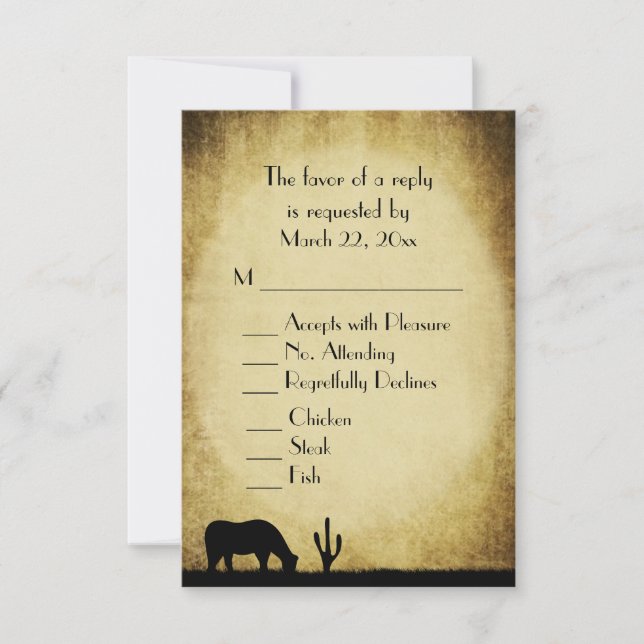 Western Wedding RSVP (Front)