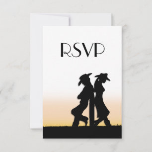 Western Wedding RSVP with Menu Choices