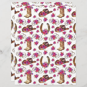 Western Wedding Scrapbook Paper