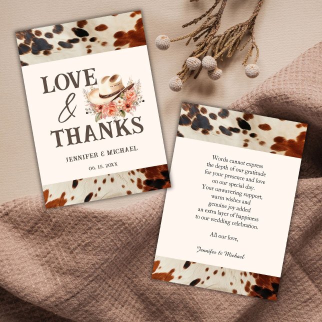 Western Wedding Thank You Card (Creator Uploaded)