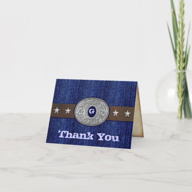 Western Wedding Thank You Cards (Front)
