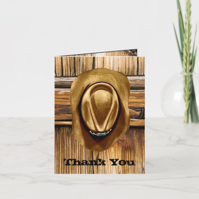 Western Wedding Thank You Cards (Front)