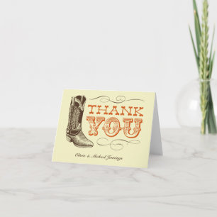 Western Wedding Thank You Cards