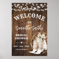 Western Welcome Cowgirl Boots Hat Bridal Shower
