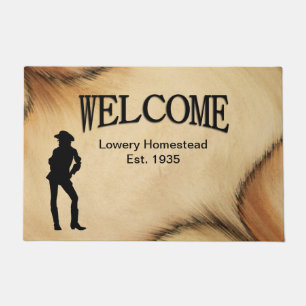 Western Welcome to Homestead Est Date Doormat