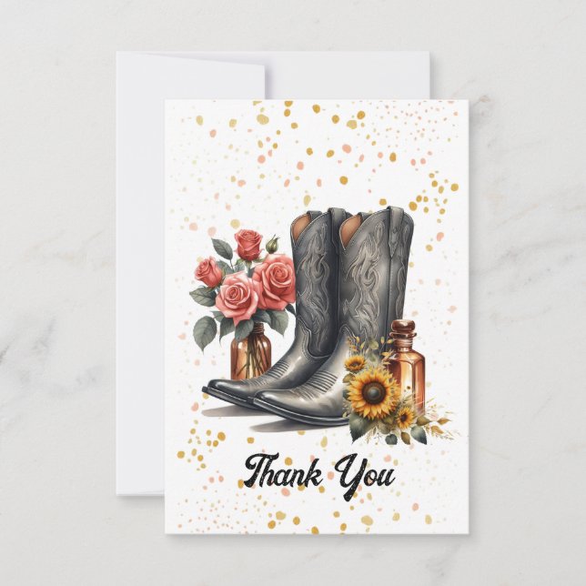 Western Whispers Thank You  Card (Front)