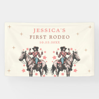 Western Wild West Country Cowgirl Birthday Banner
