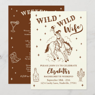 Western Wild Wild Wife Bachelorette Party Invitation