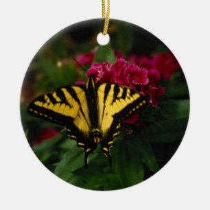 Western Yellow Swallowtail Ceramic Ornament