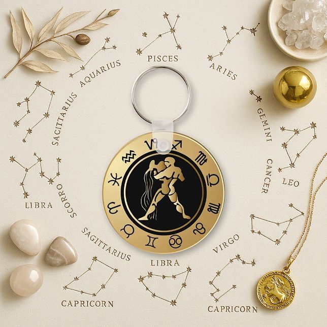 Western Zodiac - Aquarius Keychain (Creator Uploaded)