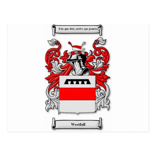Westfall Coat of Arms Postcard