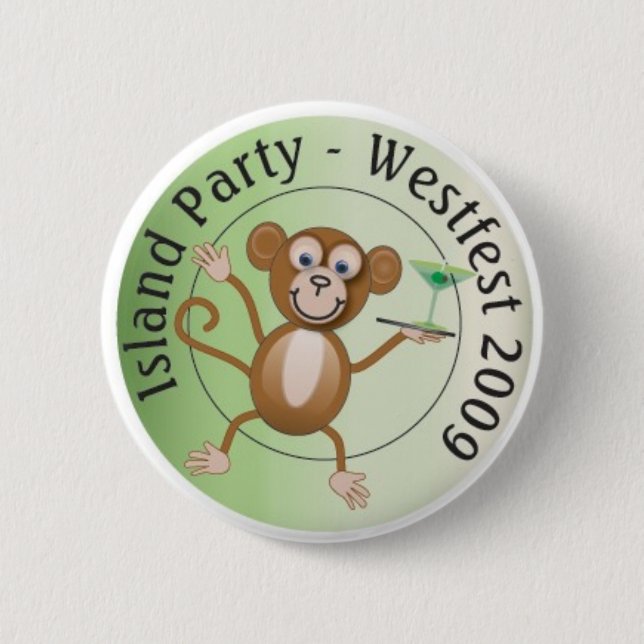 Westfest Island Monkey Button (Front)