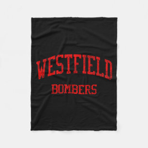 Westfield High School Hs Westfield Ma Vintage Srts Fleece Blanket