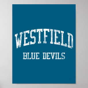Westfield high school hs westfield nj vintage poster