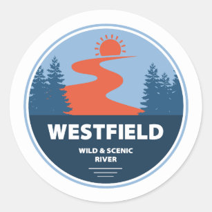 Westfield Wild And Scenic River Massachusetts Classic Round Sticker
