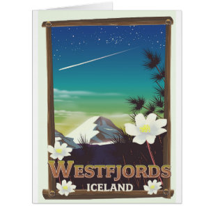 Westfjords Iceland travel poster