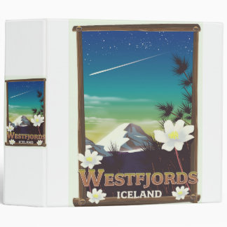 Westfjords Iceland travel poster Binder