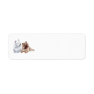 Westie and Cairn Return Address Label