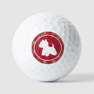 Westie and golf lovers balls