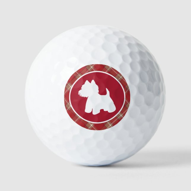 Westie and golf lovers golf balls (Front)