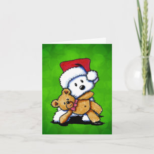 Westie and Teddy Bear Christmas Cards